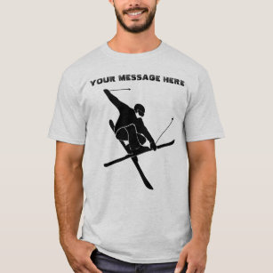 Camiseta Para Esquiadores Trick Ski Black Silhouette Graphi