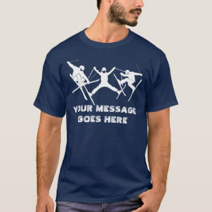 Camiseta Para Esquiadores Trucos De Esquí Gráfico Temático 