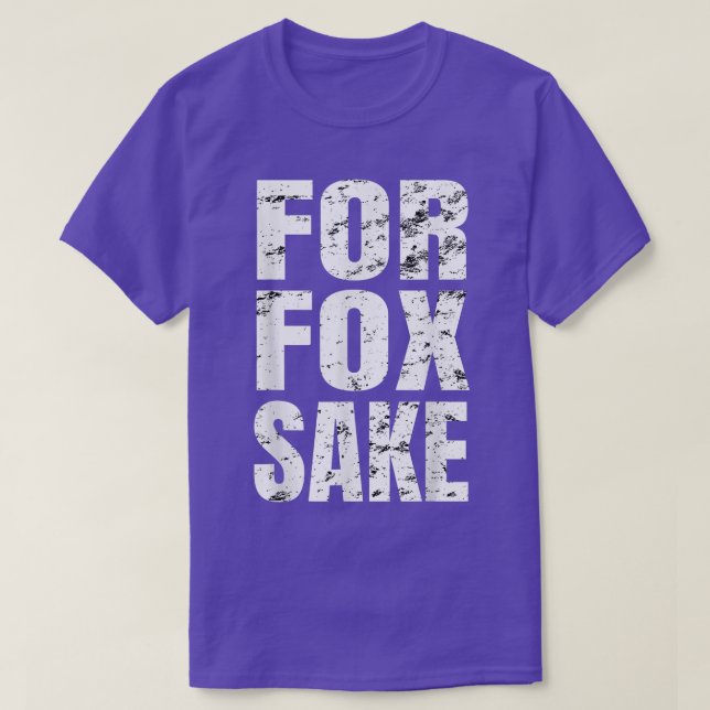 Camiseta Para Fox Sake Es Divertido Decir Pun Inglés Britán (Diseño del anverso)