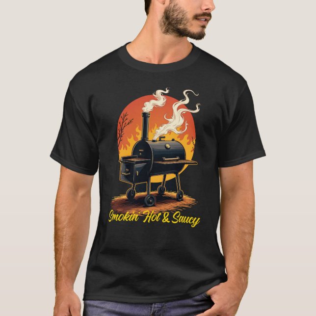 Camiseta para fumadores calientes y sauditas para  (Anverso)