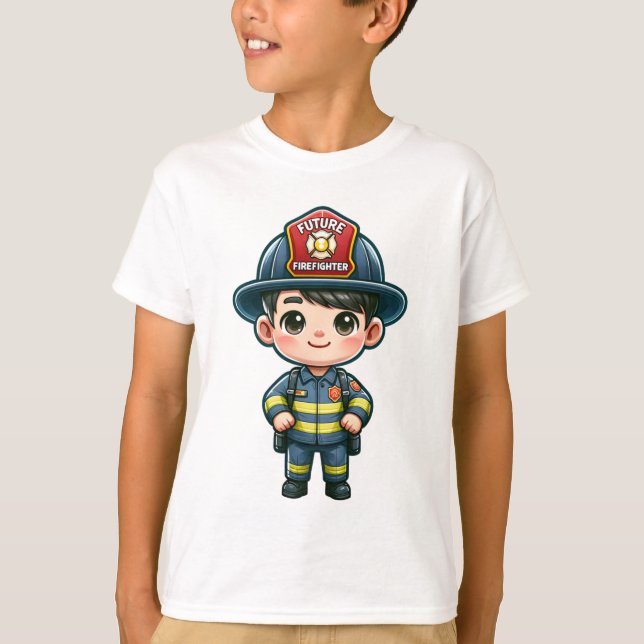 Camiseta para futuros bomberos - Personalizado Ado (Anverso)