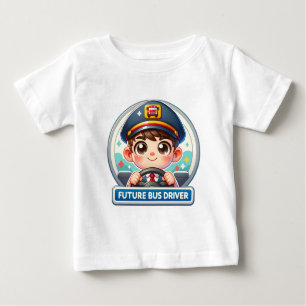 Camiseta para futuros conductores de bus para niño