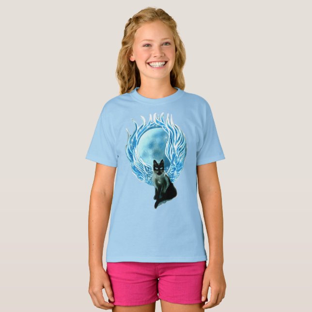 Camiseta para gato de la diosa de la luna (Anverso completo)