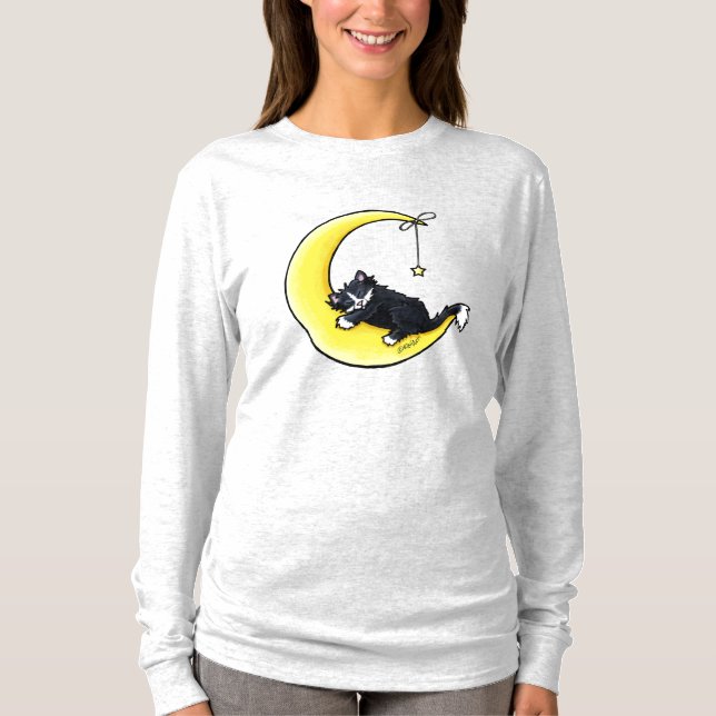 Camiseta para gato de Tuxedo Love Lunar (Anverso)