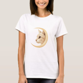 Camiseta para gato lunar - Diseño gitano cósmico