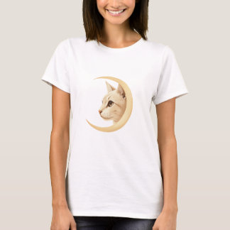 Camiseta para gato lunar - Diseño gitano cósmico