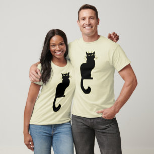 Camiseta para gato negro para hombres
