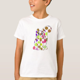 Camiseta para gatos de Cute Polka Dot Kitty