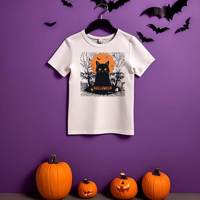 Camiseta para gatos de Halloween, camiseta para ga (Subido por el creador)