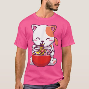 Camiseta para gatos de Ramen Kawaii Anime Tee Nood