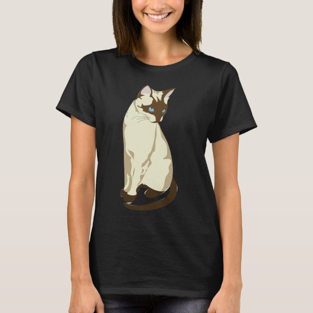 Camiseta para gatos de Siamese (Anverso)