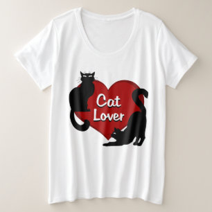 Camiseta para gatos de tamaño superior para mujere