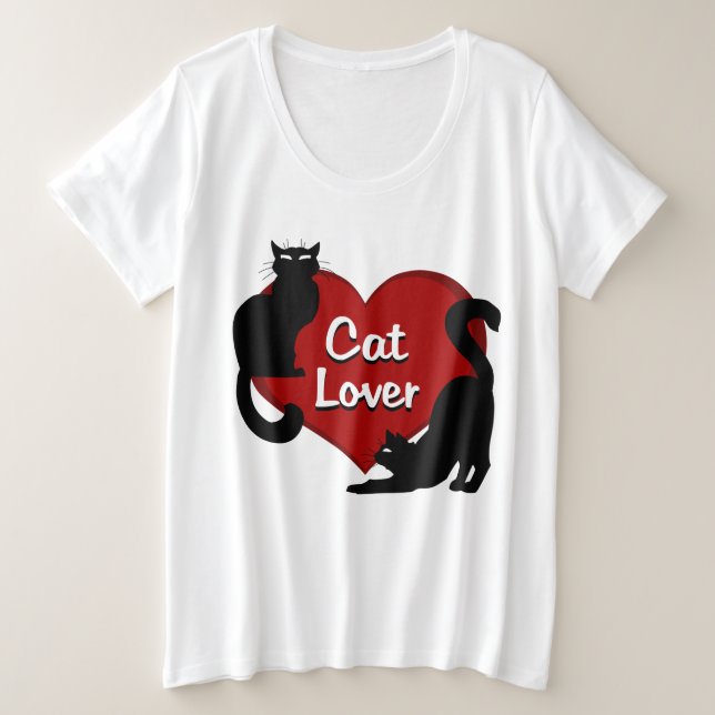 Camiseta para gatos de tamaño superior para mujere (Anverso del diseño)