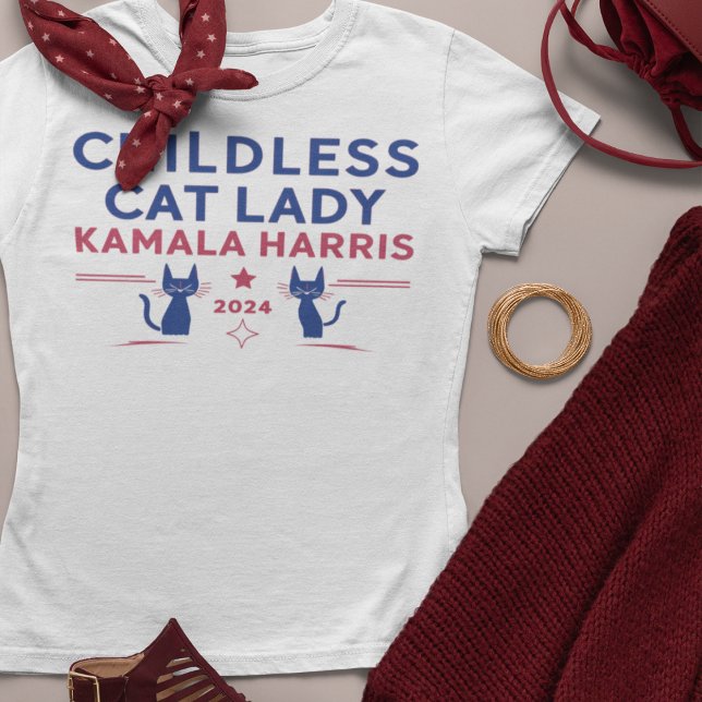 Camiseta para gatos sin hijos, Kamala Harris (Subido por el creador)
