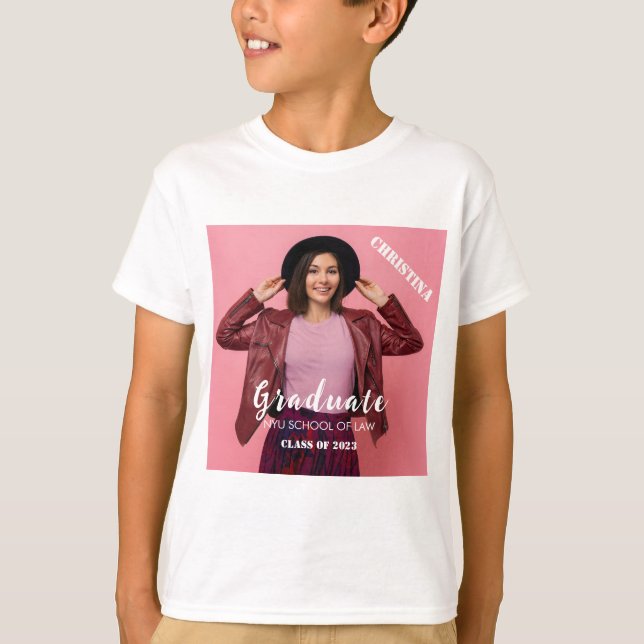 Camiseta para graduados de guión gráfico personali (Anverso)