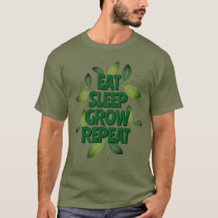 Camiseta para granjero Eat Sleep Grow Repeat