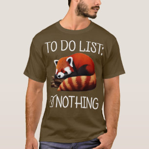 Camiseta Para hacer la lista Panda rojo 3