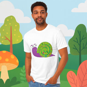 Camiseta para hombre adornada del caracol