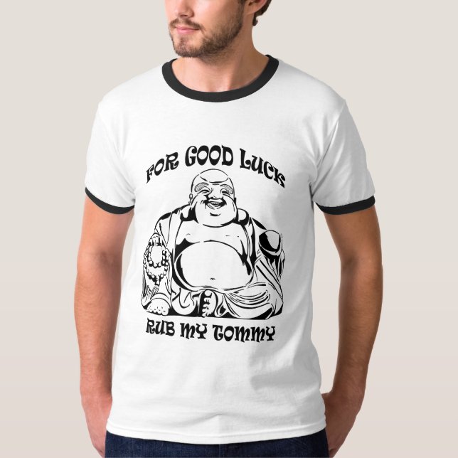 Camiseta para hombre afortunada de Buda (Anverso)