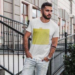 Camiseta para hombre amarilla de la nota de