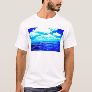 Camiseta para hombre azul eléctrica