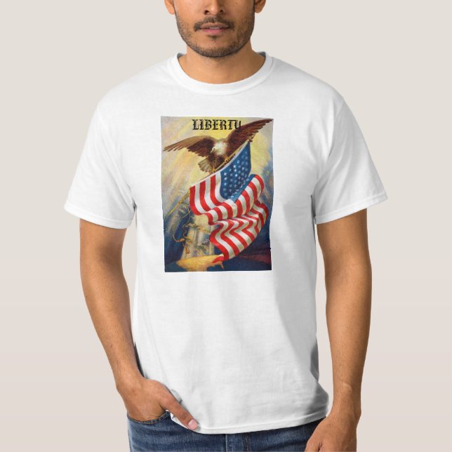Camiseta para hombre con Eagle que defiende (Anverso)