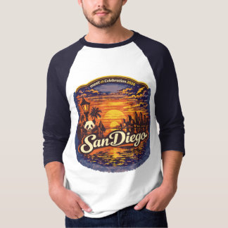 Camiseta para hombre de 3/4 manga
