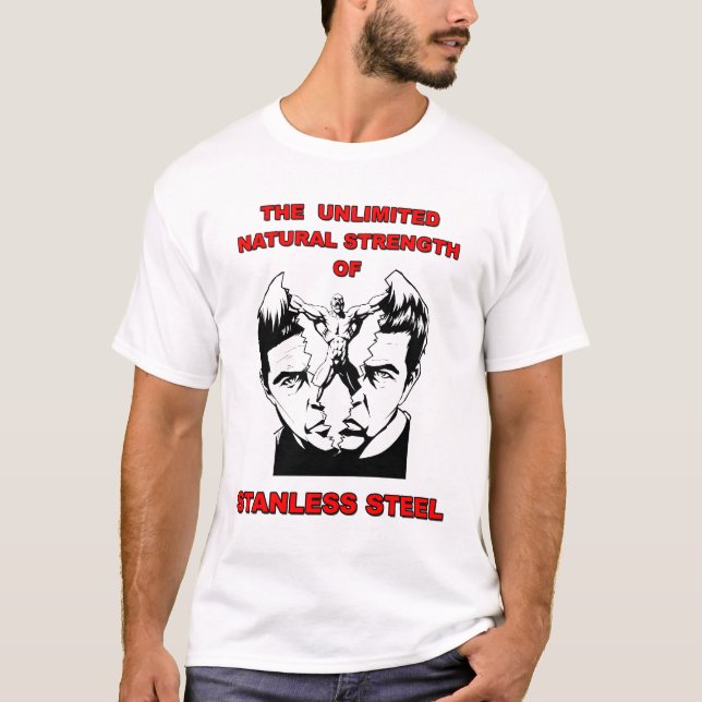 Camiseta para hombre de acero de Stanless (Anverso)