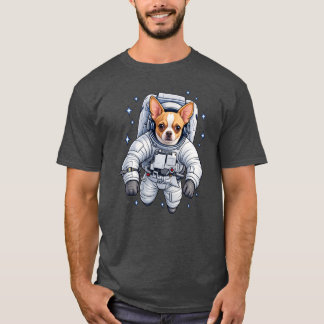 Camiseta para hombre de astronauta Chihuahua lindo