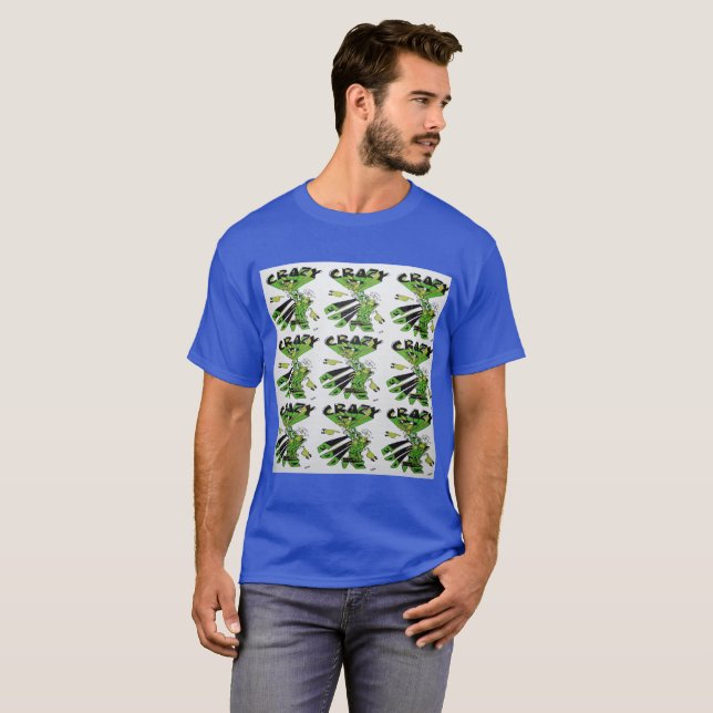 Camiseta para hombre de Eddie del arte loco del (Anverso completo)