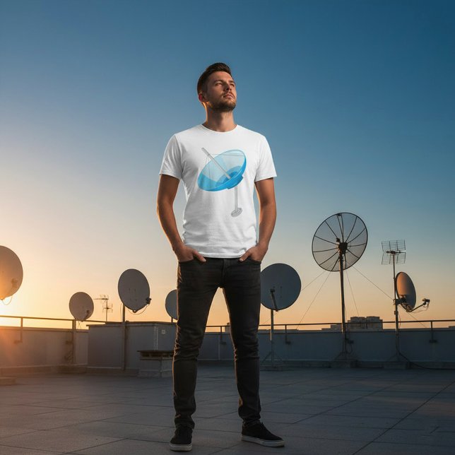 Camiseta para hombre de la antena parabólica (Subido por el creador)