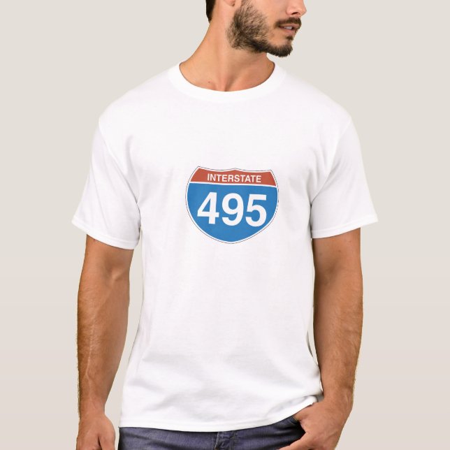 Camiseta para hombre de la autopista 495 (Anverso)