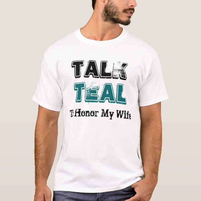 Camiseta para hombre de la ayuda verde azulada del (Anverso)