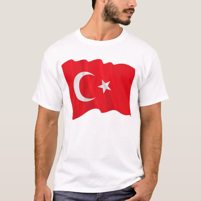 Camiseta para hombre de la bandera turca (Anverso)