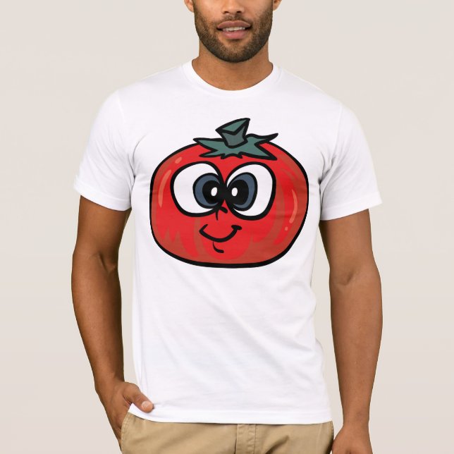Camiseta para hombre de la cara del tomate (Anverso)