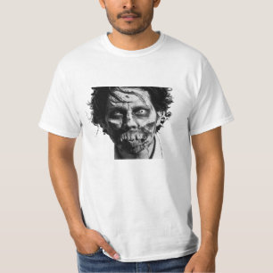 Camiseta para hombre de la cara del zombi