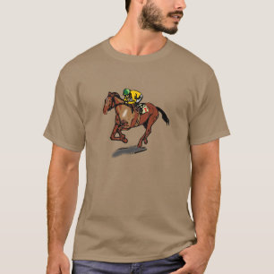 Camiseta para hombre de la carrera de caballos