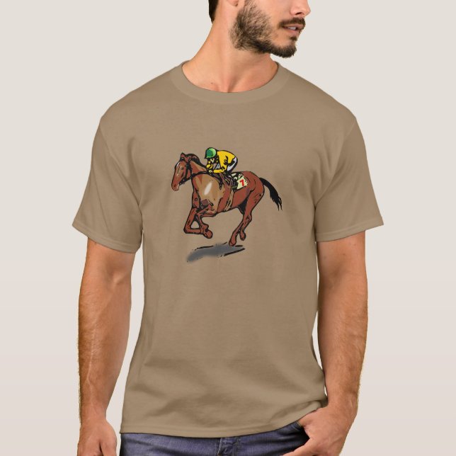 Camiseta para hombre de la carrera de caballos (Anverso)