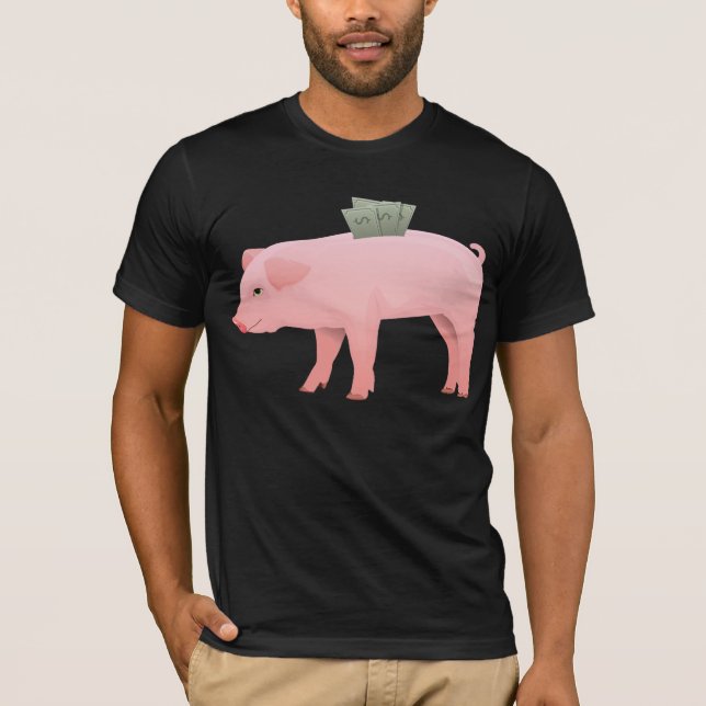 Camiseta para hombre de la hucha rosada (Anverso)