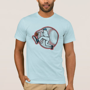 Camiseta para hombre de la jarra del béisbol