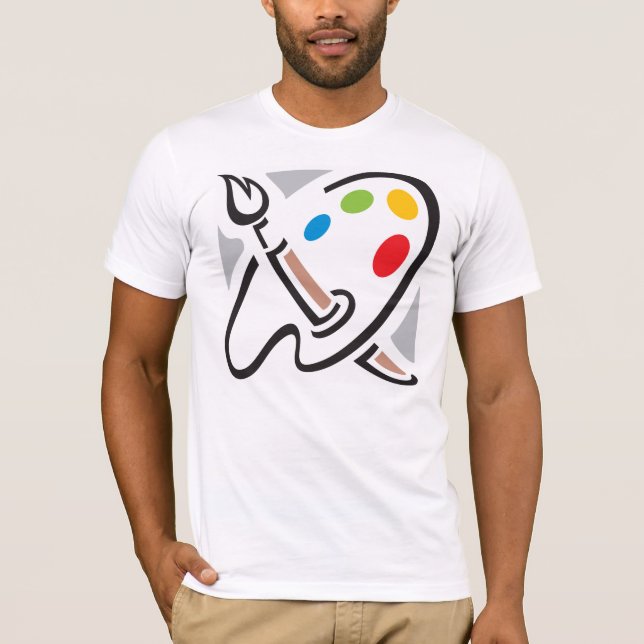 Camiseta para hombre de la paleta de los pintores (Anverso)