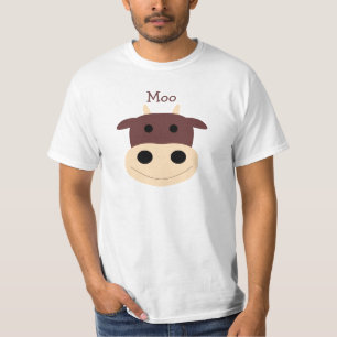 Camiseta para hombre de la pequeña vaca marrón