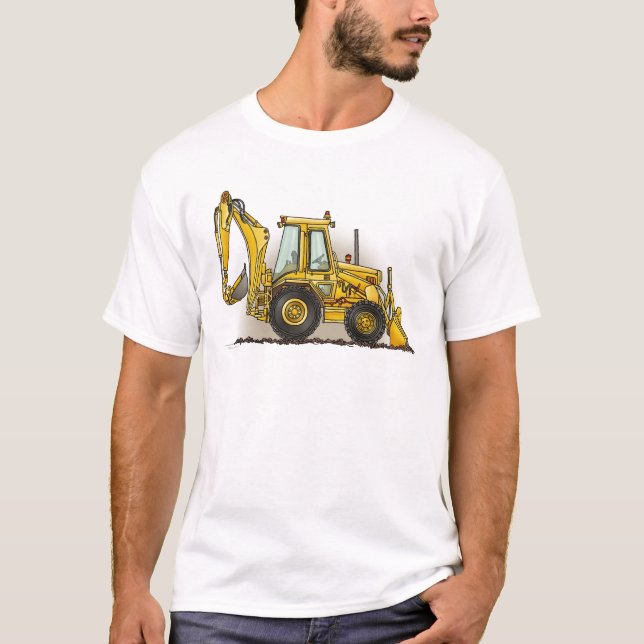 Camiseta para hombre de la retroexcavadora (Anverso)