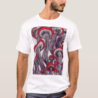 Camiseta para hombre de la seta Trippy