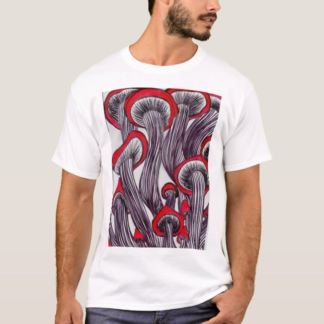 Camiseta para hombre de la seta Trippy (Anverso)