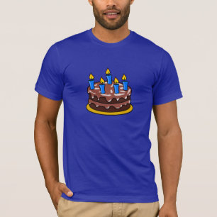 Camiseta para hombre de la torta de cumpleaños