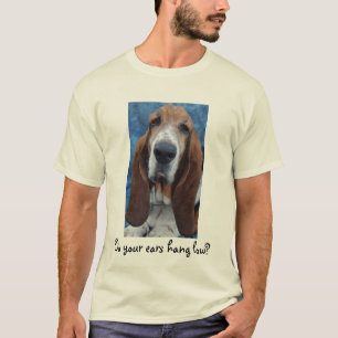 Camiseta para hombre de los oídos de Basset Hound