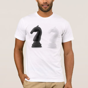 Camiseta para hombre de los pedazos de ajedrez del