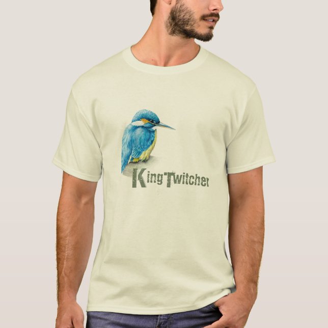 Camiseta para hombre de rey Twitcher Birdwatcher (Anverso)