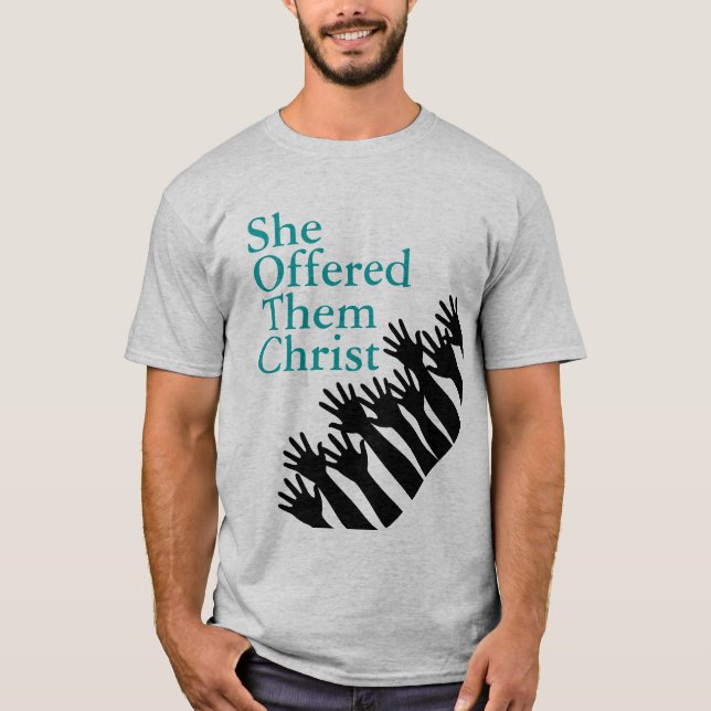 Camiseta para hombre de SheOfferedThemChrist (Anverso)
